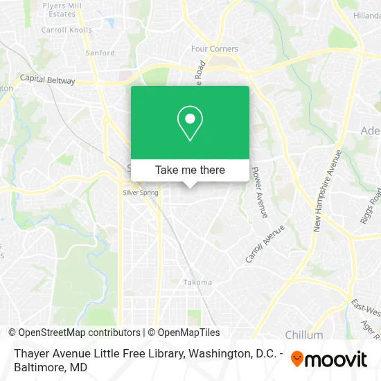 Thayer Avenue Little Free Library map