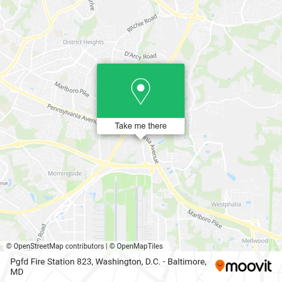 Pgfd Fire Station 823 map