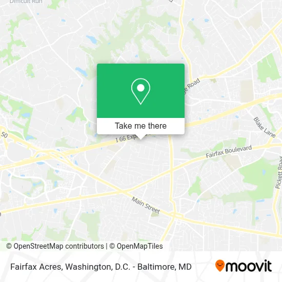 Fairfax Acres map