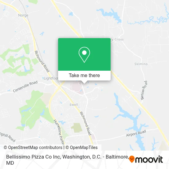 Bellissimo Pizza Co Inc map