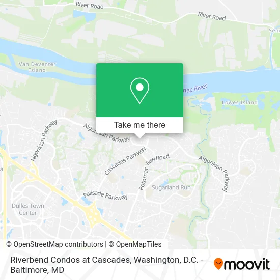 Riverbend Condos at Cascades map