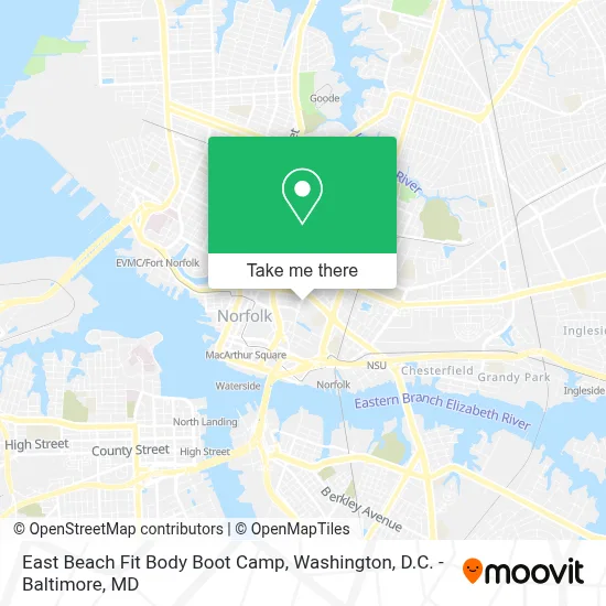 East Beach Fit Body Boot Camp map
