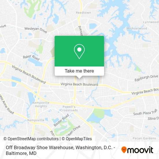 Off Broadway Shoe Warehouse map