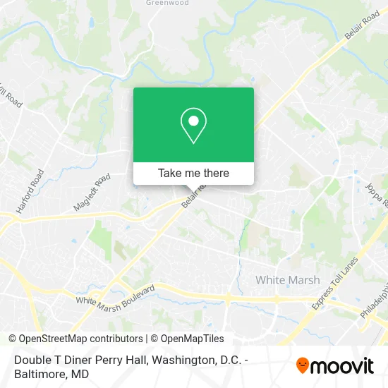 Double T Diner Perry Hall map