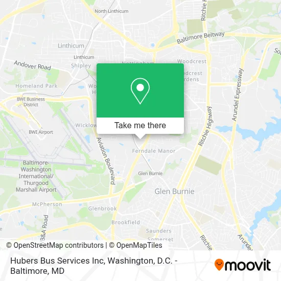 Hubers Bus Services Inc map
