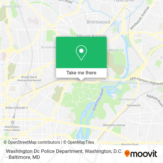 Washington Dc Police Department map