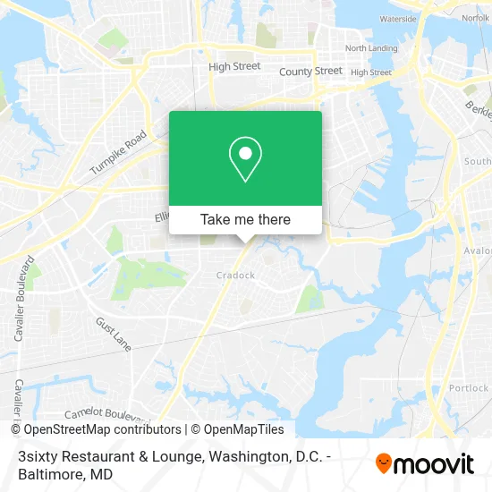 3sixty Restaurant & Lounge map