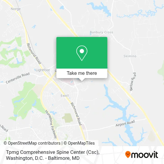 Tpmg Comprehensive Spine Center (Csc) map
