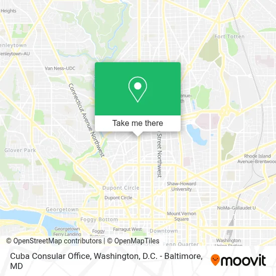 Cuba Consular Office map
