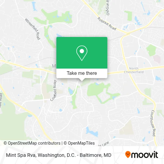 Mint Spa Rva map