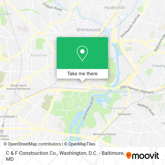 C & F Construction Co. map
