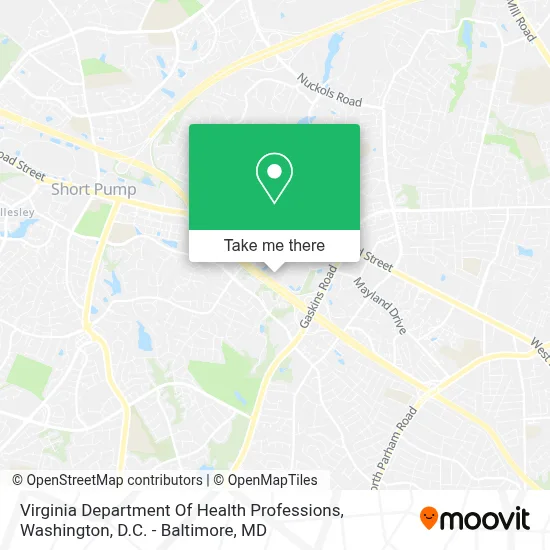Virginia Department Of Health Professions map