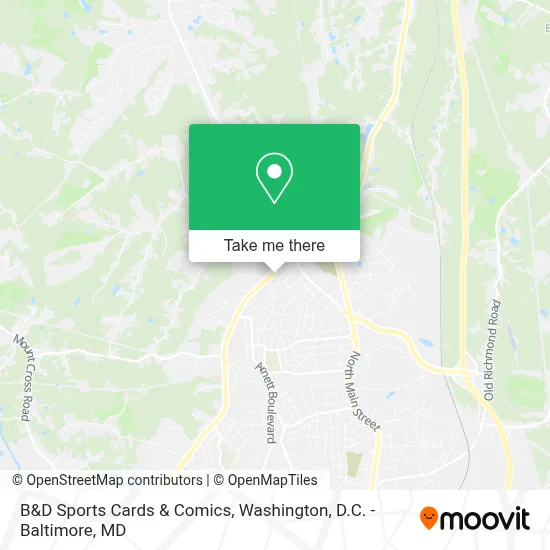 B&D Sports Cards & Comics map