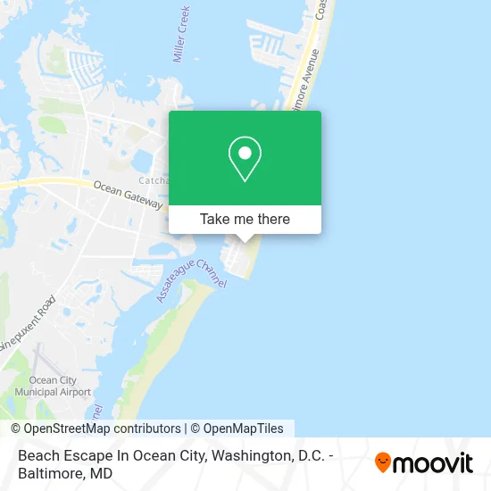 Beach Escape In Ocean City map