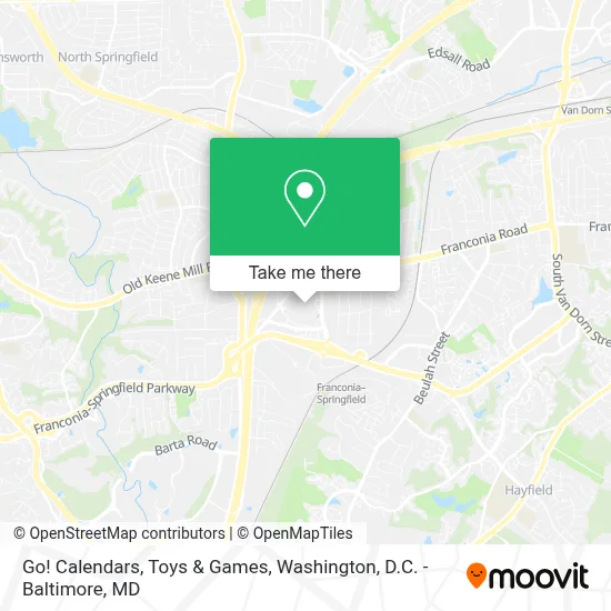 Go! Calendars, Toys & Games map