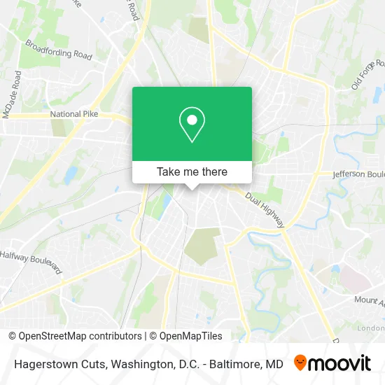 Hagerstown Cuts map