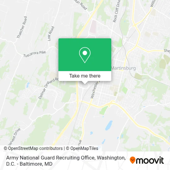 Army National Guard Recruiting Office map
