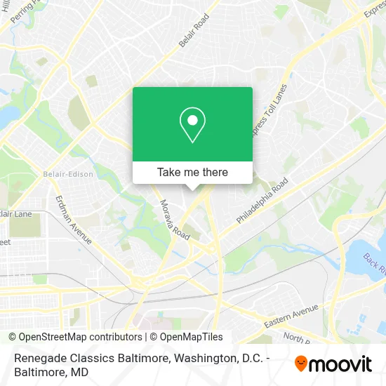 Renegade Classics Baltimore map