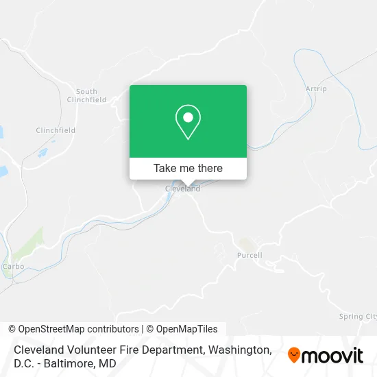 Cleveland Volunteer Fire Department map