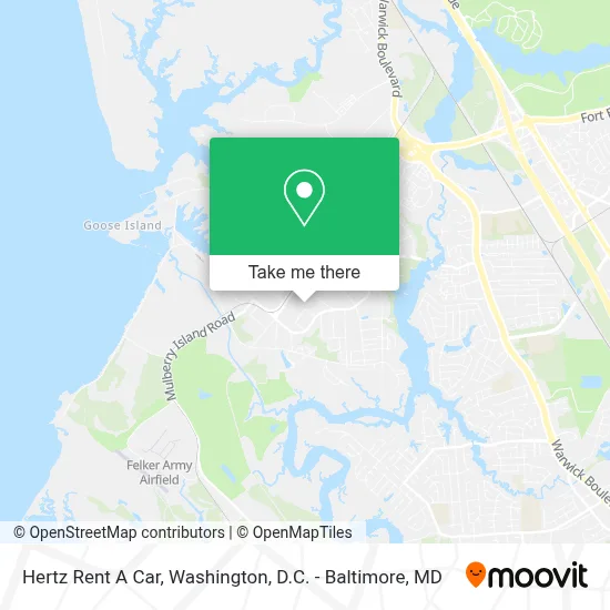 Hertz Rent A Car map