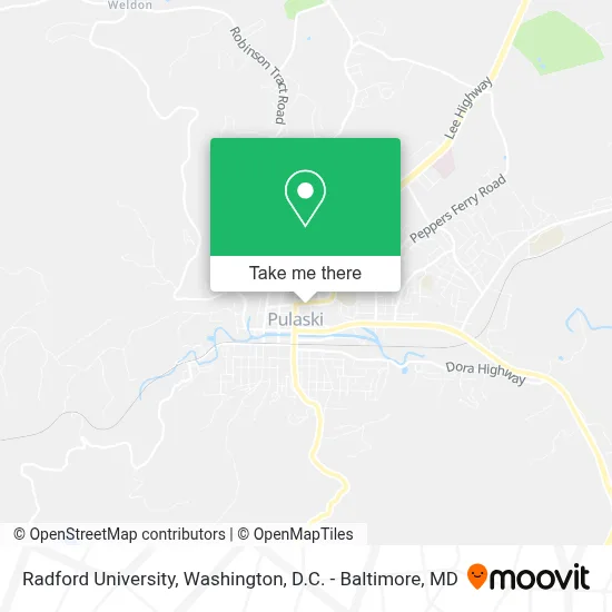 Radford University map