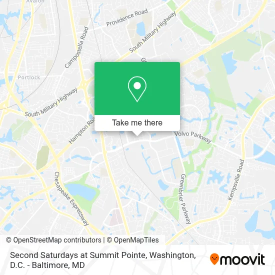 Second Saturdays at Summit Pointe map