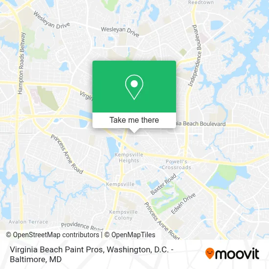 Virginia Beach Paint Pros map