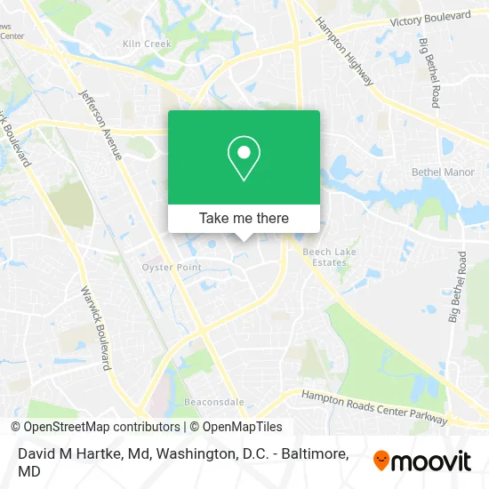 David M Hartke, Md map