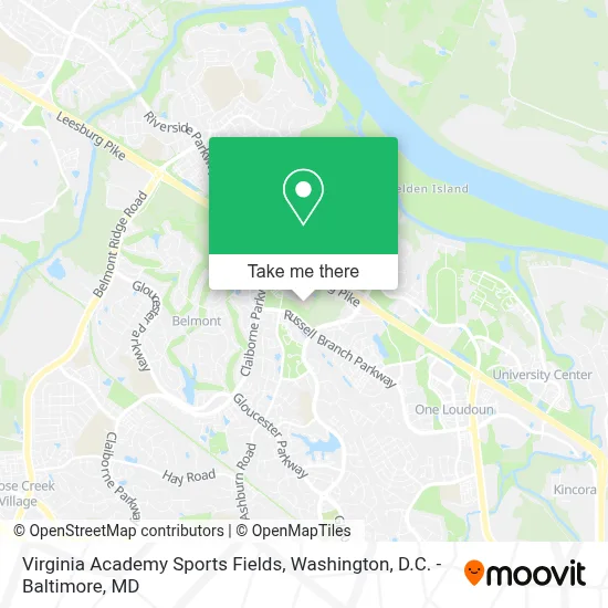 Virginia Academy Sports Fields map