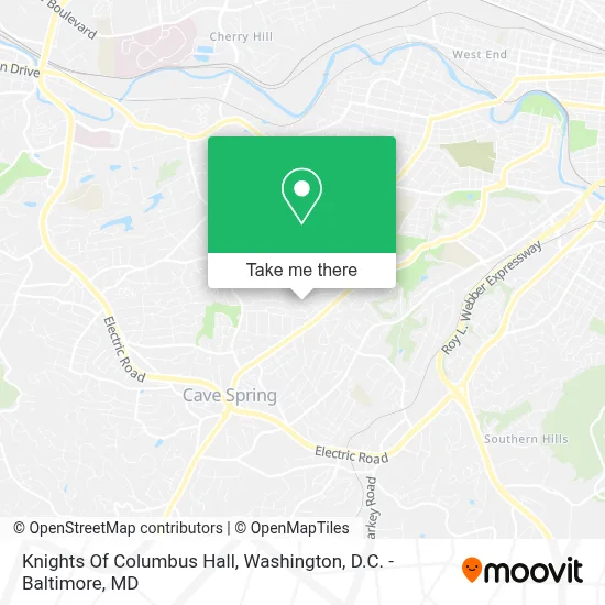 Knights Of Columbus Hall map
