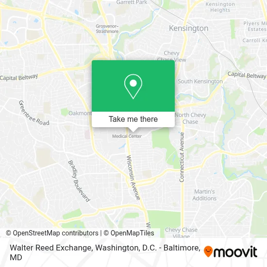 Walter Reed Exchange map