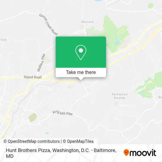 Hunt Brothers Pizza map