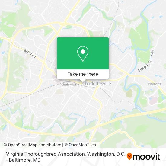 Virginia Thoroughbred Association map