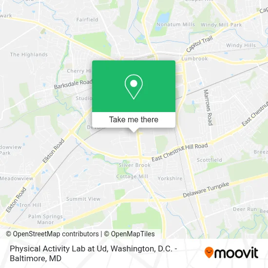 Physical Activity Lab at Ud map