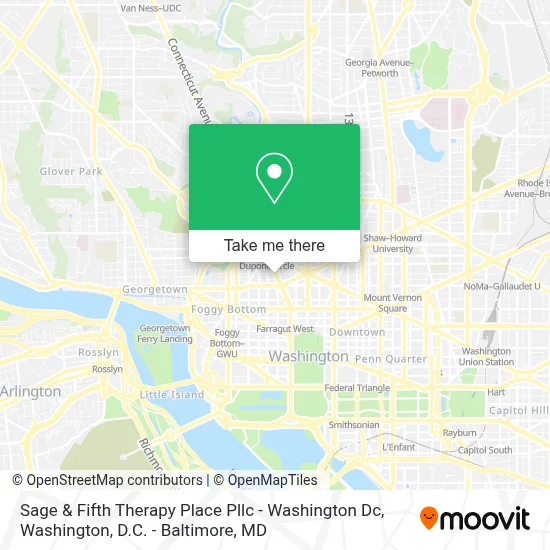 Sage & Fifth Therapy Place Pllc - Washington Dc map