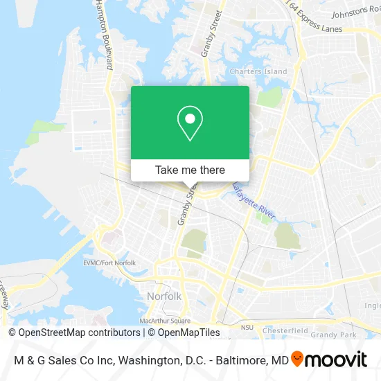 M & G Sales Co Inc map