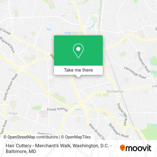 Hair Cuttery - Merchant's Walk map