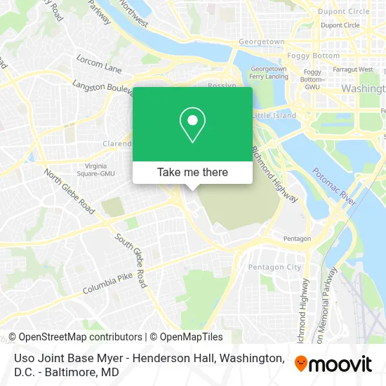 Uso Joint Base Myer - Henderson Hall map