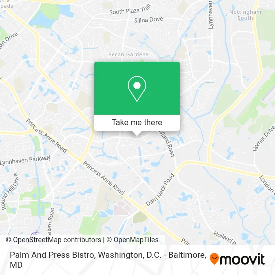 Palm And Press Bistro map