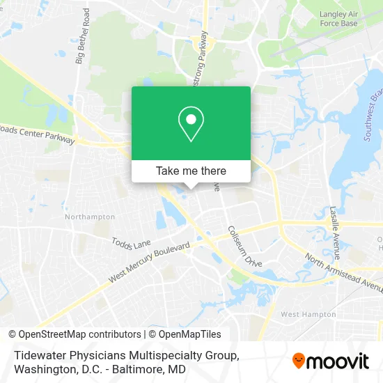 Tidewater Physicians Multispecialty Group map