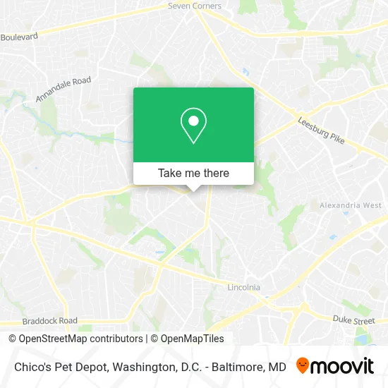 Chico's Pet Depot map