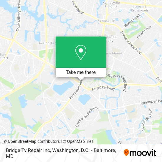 Bridge Tv Repair Inc map