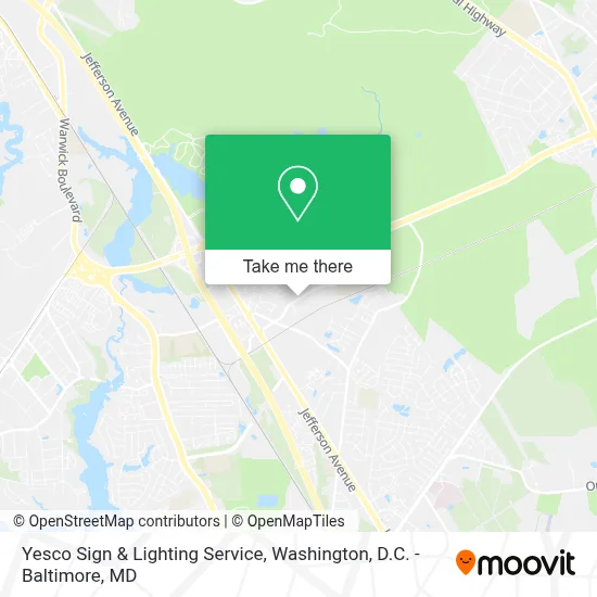 Yesco Sign & Lighting Service map