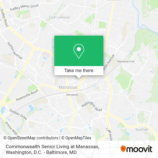 Commonwealth Senior Living at Manassas map