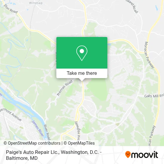 Paige's Auto Repair Llc. map