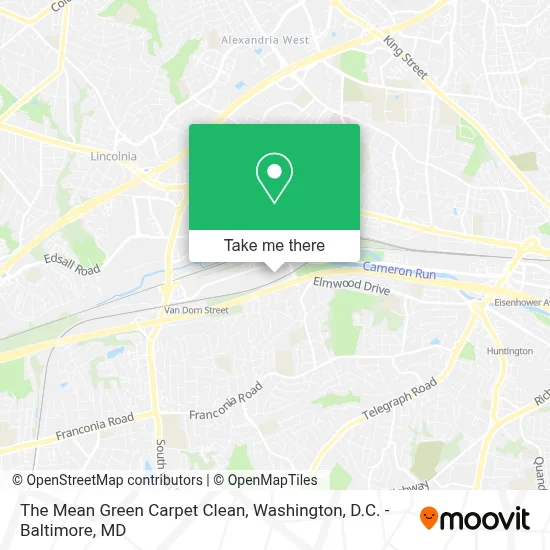 The Mean Green Carpet Clean map