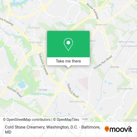 Cold Stone Creamery map