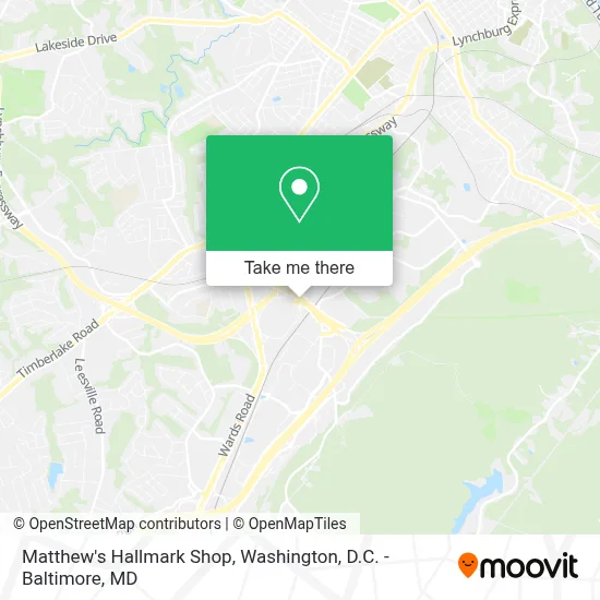 Matthew's Hallmark Shop map