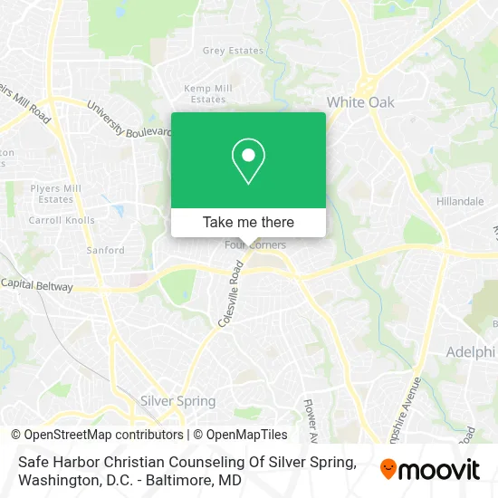 Safe Harbor Christian Counseling Of Silver Spring map