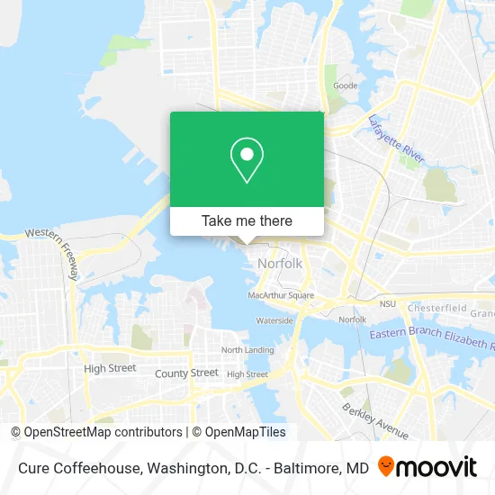 Cure Coffeehouse map